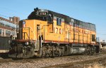 UP 1701, GP15, ex-MP 1701, became UPY 701, Sterling, Illinois. December 9, 1998. 